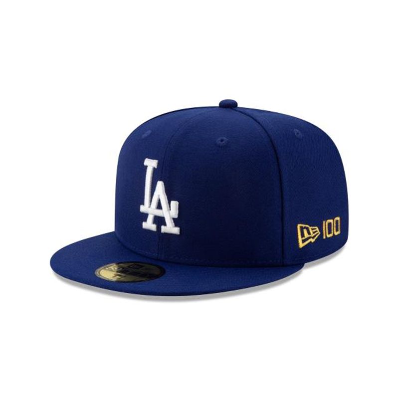Black Los Angeles Dodgers Hat - New Era MLB Team Color 59FIFTY Fitted Caps USA7095623